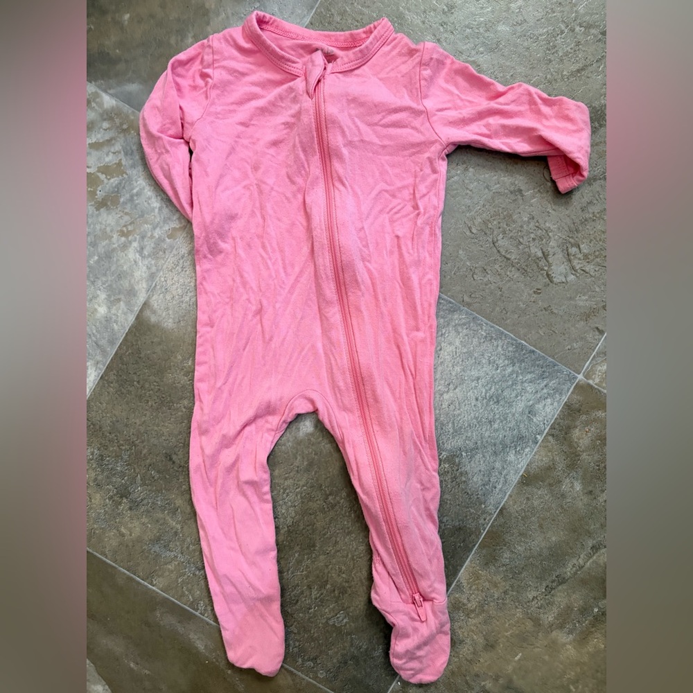 Kyte Pink Baby Footed Onesie